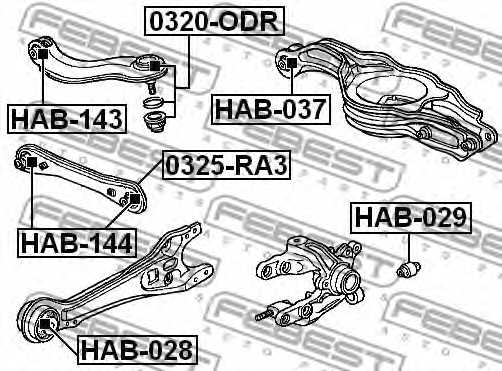 Втулка, амортизатор FEBEST HAB-029 - изображение 1