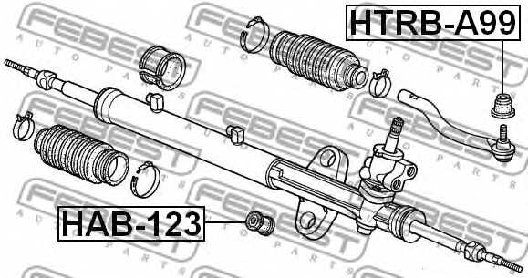 Подвеска рулевого управления FEBEST HAB-123 - изображение 1