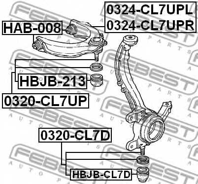 Пыльник опоры шаровой нижнего рычага HBJB-CL7D, Febest - изображение 1