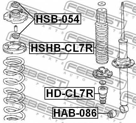 Амортизатор задний для HONDA ACCORD(CL,CM), ELYSION <b>FEBEST HD-CL7R</b> - изображение 1