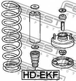 Амортизатор передний для ACURA LEGEND / HONDA ACCORD, ASCOT, CIVIC, CRX, DOMANI, INTEGRA <b>FEBEST HD-EKF</b> - изображение 1