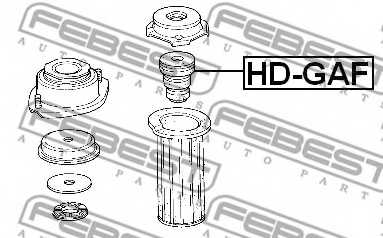 Амортизатор передний для HONDA CAPA, LOGO(GA3) <b>FEBEST HD-GAF</b> - изображение 1