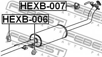 Монтажный комплект системы выпуска FEBEST HEXB-007 - изображение 1