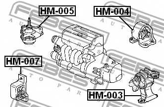 Подвеска двигателя FEBEST HM-007 - изображение 1