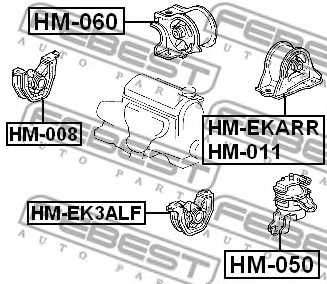 Подвеска двигателя FEBEST HM-008 - изображение 1