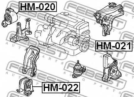 Подвеска двигателя FEBEST HM-021 - изображение 1