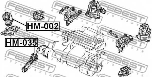 Подвеска двигателя FEBEST HM-035 - изображение 1