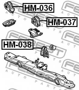 Подвеска двигателя FEBEST HM-038 - изображение 1