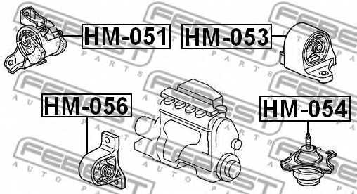 Подвеска двигателя FEBEST HM-054 - изображение 1