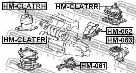 Подвеска автоматической коробки передач FEBEST HM-063 - изображение 1