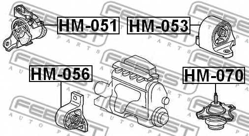 Подвеска двигателя FEBEST HM-070 - изображение 1