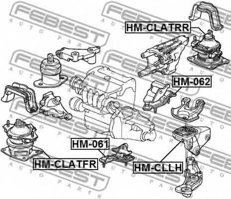 Подвеска двигателя FEBEST HM-CLLH - изображение 1