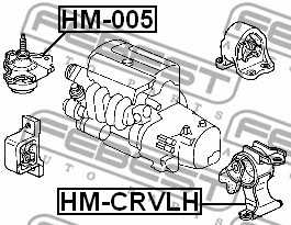 Подвеска двигателя FEBEST HM-CRVLH - изображение 1