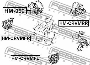 Подвеска двигателя FEBEST HM-CRVMFL - изображение 1