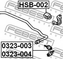 Опора стабилизатора FEBEST HSB-002 - изображение 1
