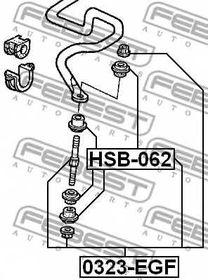 Подвеска стойки вала FEBEST HSB-062 - изображение 1