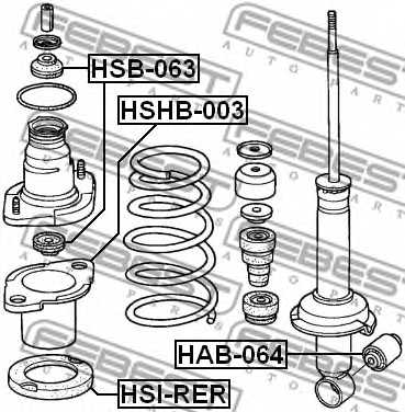 Дистанционная труба, амортизатор FEBEST HSB-063 - изображение 1