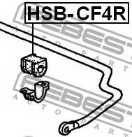 Опора стабилизатора FEBEST HSB-CF4R - изображение 1