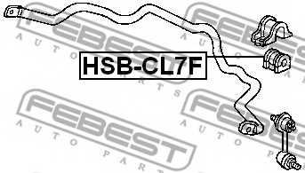 Опора стабилизатора FEBEST HSB-CL7F - изображение 1