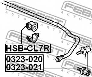 Опора стабилизатора FEBEST HSB-CL7R - изображение 1