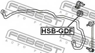Опора стабилизатора FEBEST HSB-GDF - изображение 1