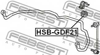 Опора стабилизатора FEBEST HSB-GDF21 - изображение 1