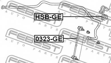 Опора стабилизатора FEBEST HSB-GE - изображение 1