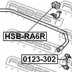 Опора стабилизатора FEBEST HSB-RA6R - изображение 1