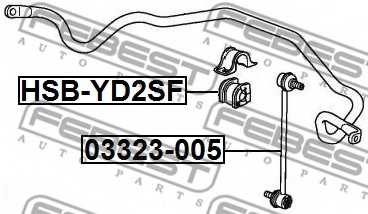 Опора стабилизатора FEBEST HSB-YD2SF - изображение 1