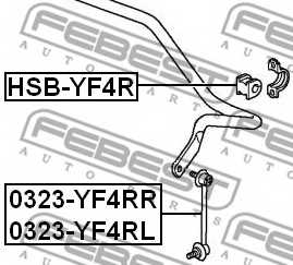 Опора стабилизатора FEBEST HSB-YF4R - изображение 1
