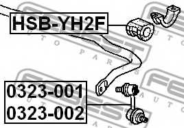 Опора стабилизатора FEBEST HSB-YH2F - изображение 1