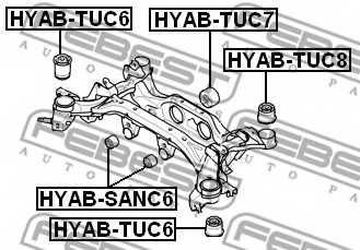 Опора, дифференциал FEBEST HYAB-SANC6 - изображение 1