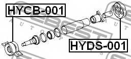 Амортизатор карданного вала для HYUNDAI TUCSON(JM) / KIA SPORTAGE(JE#,K00,KM#) <b>FEBEST HYDS-001</b> - изображение 1