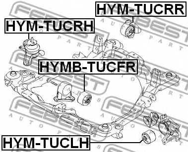 Подвеска двигателя FEBEST HYMB-TUCFR - изображение 1