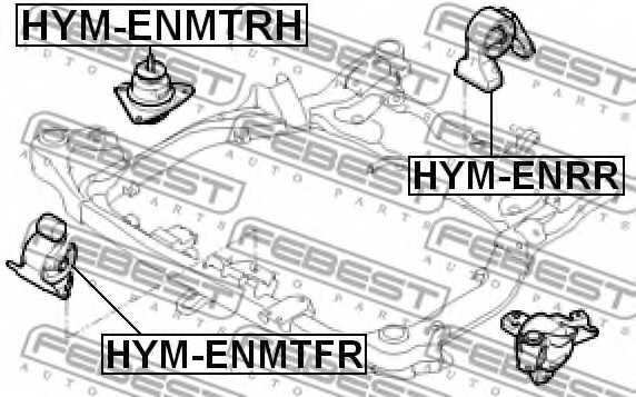 Подвеска двигателя FEBEST HYM-ENMTRH - изображение 1