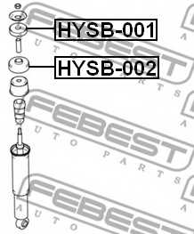 Дистанционная труба, амортизатор FEBEST HYSB-002 - изображение 1