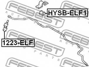 Опора стабилизатора FEBEST HYSB-ELF1 - изображение 1