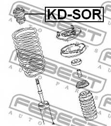 Амортизатор передний для KIA SORENTO(JC) <b>FEBEST KD-SOR</b> - изображение 1