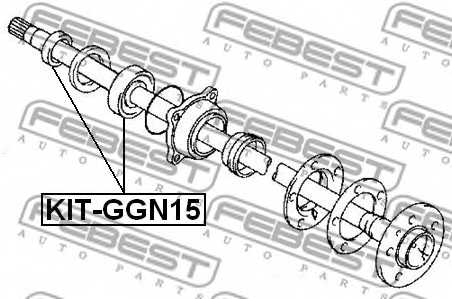 Подшипник приводного вала FEBEST KIT-GGN15 - изображение 1
