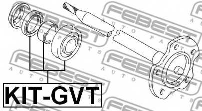 Подшипник приводного вала FEBEST KIT-GVT - изображение 1