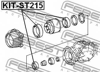 Комплект прокладок, дифференциал FEBEST KIT-ST215 - изображение 1