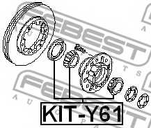 Подшипник приводного вала FEBEST KIT-Y61 - изображение 1