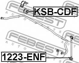 Опора стабилизатора FEBEST KSB-CDF - изображение 1
