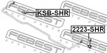 Опора стабилизатора FEBEST KSB-SHR - изображение 1