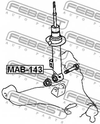 Втулка, амортизатор FEBEST MAB-143 - изображение 1