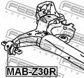 Втулка балки моста FEBEST MAB-Z30R - изображение 1