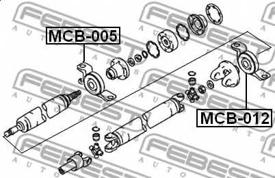 Подшипник, промежуточный подшипник карданного вала FEBEST MCB-005 - изображение 1