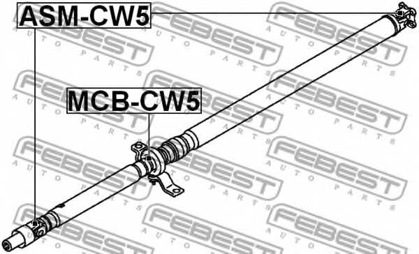 Подшипник, промежуточный подшипник карданного вала FEBEST MCB-CW5 - изображение 1