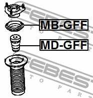 Амортизатор передний <b>FEBEST MD-GFF</b> - изображение 1