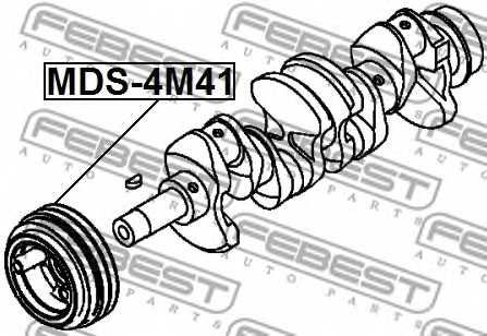 Ременный шкив коленвала FEBEST MDS-4M41 - изображение